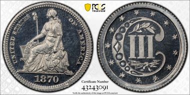 1870 3C J-801 PR66CAM