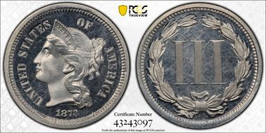 1873 3C J-1261 PR66CAM