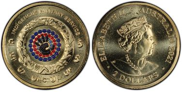 2021-C $2 Indigenous Military Service Colorized MS68