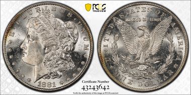 1881-S $1 MS63