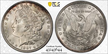 1887 $1 MS65