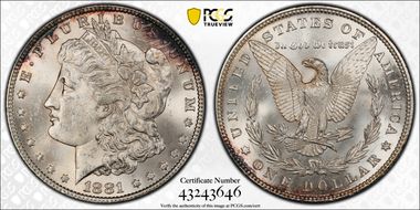 1881 $1 MS63