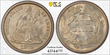 1873 10C Clsd 3 RPD FS-301, F-103 (FS-003.6) MS65