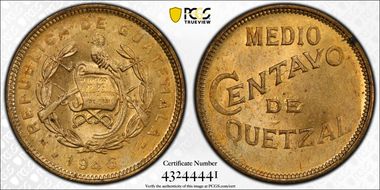 1946 1/2C MS66