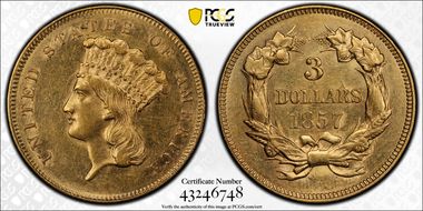 1857 $3 MS61