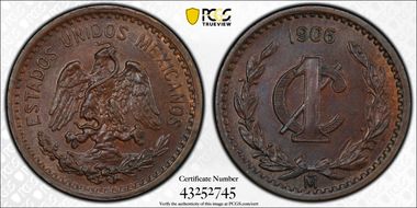 1906-Mo 1C Narrow Date KM-415 MS64BN