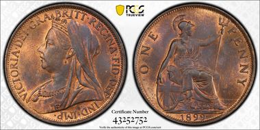 1899 1D S-3961 MS65RB