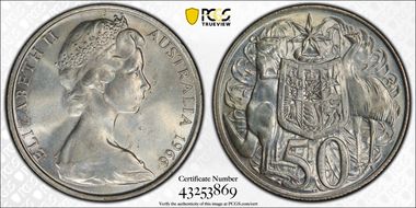 1966 50C KM-67  Ag MS65