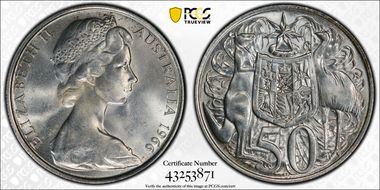 1966 50C KM-67  Ag MS63