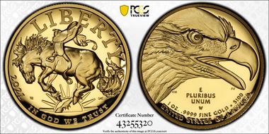 2021-W $100 American Liberty High Relief .9999 Fine PR70DCAM