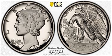 2021-W $25 Palladium First Strike PR69DCAM