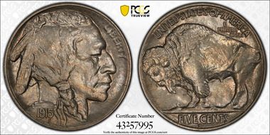 1915-S 5C AU58