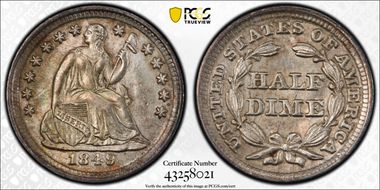 1849/6 H10C 9 Over Widely Placed 6 MS62