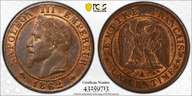 1862-A 1C Gad-87 F-103 MS63RB