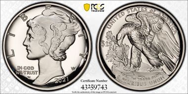 2021-W $25 Palladium First Strike PR70DCAM