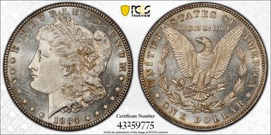 1884 $1 MS62