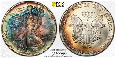 1986 $1 Silver Eagle MS67