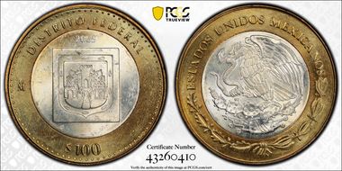2005-Mo 100 P Distrito Federal MS64