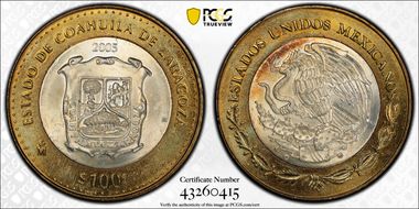 2005-Mo 100 P Coahuila MS66