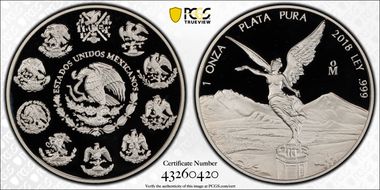 2018-Mo Onza Libertad Ag PR69DCAM
