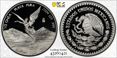 2004-Mo 1/2 oz Libertad Ag PR69DCAM