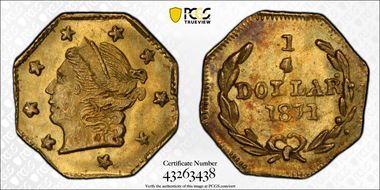 1871 25C BG-715 MS64