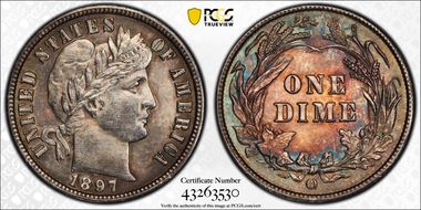 1897-O 10C MS62
