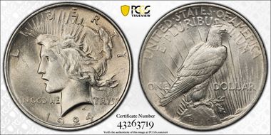 1924 $1 MS62