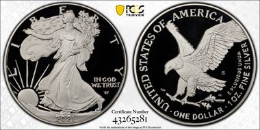 2021-S $1 Silver Eagle - Type 2 First Strike PR70DCAM