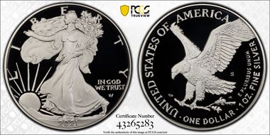 2021-S $1 Silver Eagle - Type 2 First Strike PR70DCAM