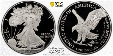 2021-S $1 Silver Eagle - Type 2 First Strike PR69DCAM