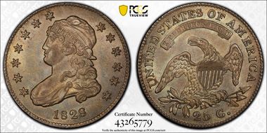 1828 25C Browning 1 AU58