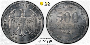 1923-A 500 Mk J-305 MS65