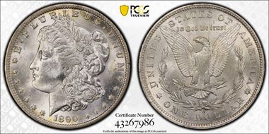 1890-O $1 MS62