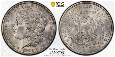 1900 $1 VAM 16A, Two Olive Rev MS62