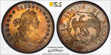 1796 $1 BB-61 AU58