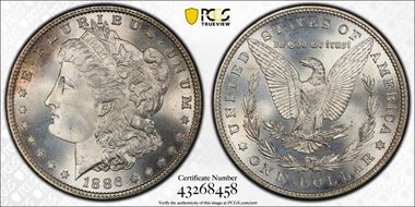 1886 $1 MS67+