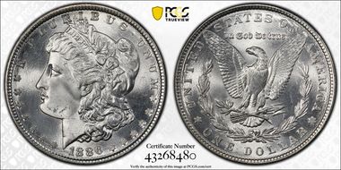 1886 $1 MS66