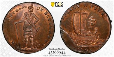 1795 Tk 1/2D DH-21 Northumberland Newcastle MS66RB