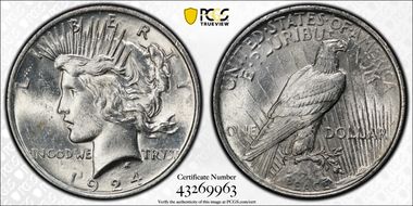 1924 $1 MS62