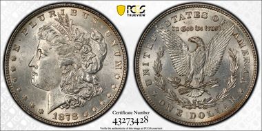 1878 7TF $1 Reverse of 1878 MS62