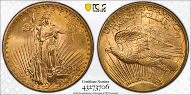 1910-D $20 MS65