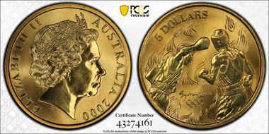 2000 $5 Olympic - Boxing MS69