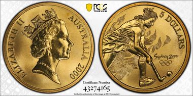 2000 (1997) $5 Olympic - Field Hockey MS68