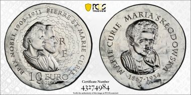 2019 € 10 Marie Curie PR69