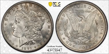 1891 $1 MS63