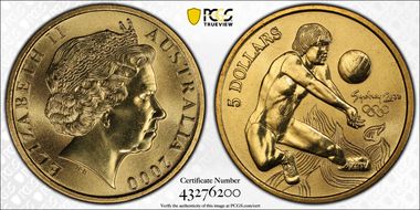 2000 $5 Olympic - Volleyball MS68