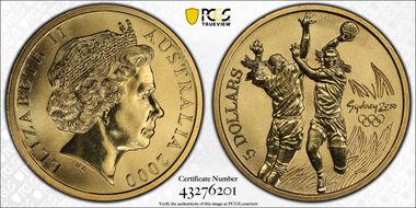 2000 (1998) $5 Olympic-Handball MS68