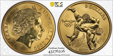 2000 (1998) $5 Olympic-Wrestlers MS68