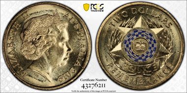 2019 $2 Police Remembrance Colorized MS64